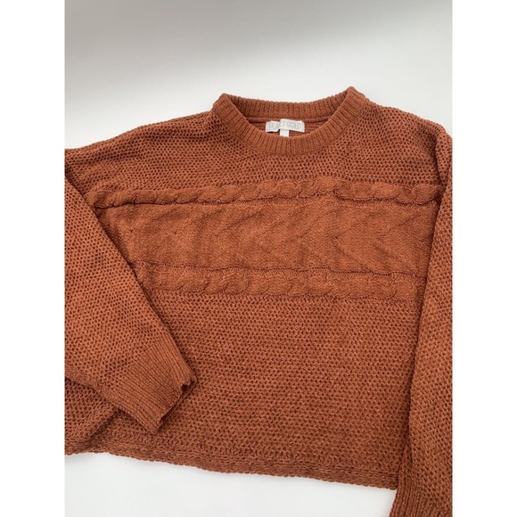 Planet‎ Gold Dolman Long Sleeve Cropped Sweater Cocoa Rose XL - Picture 1 of 5